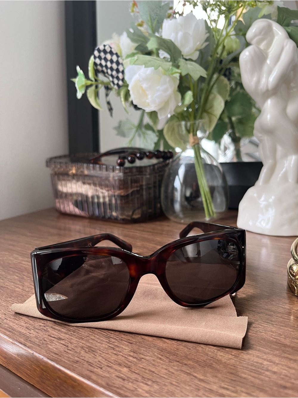 Celine Black Rectangular Sunglasses